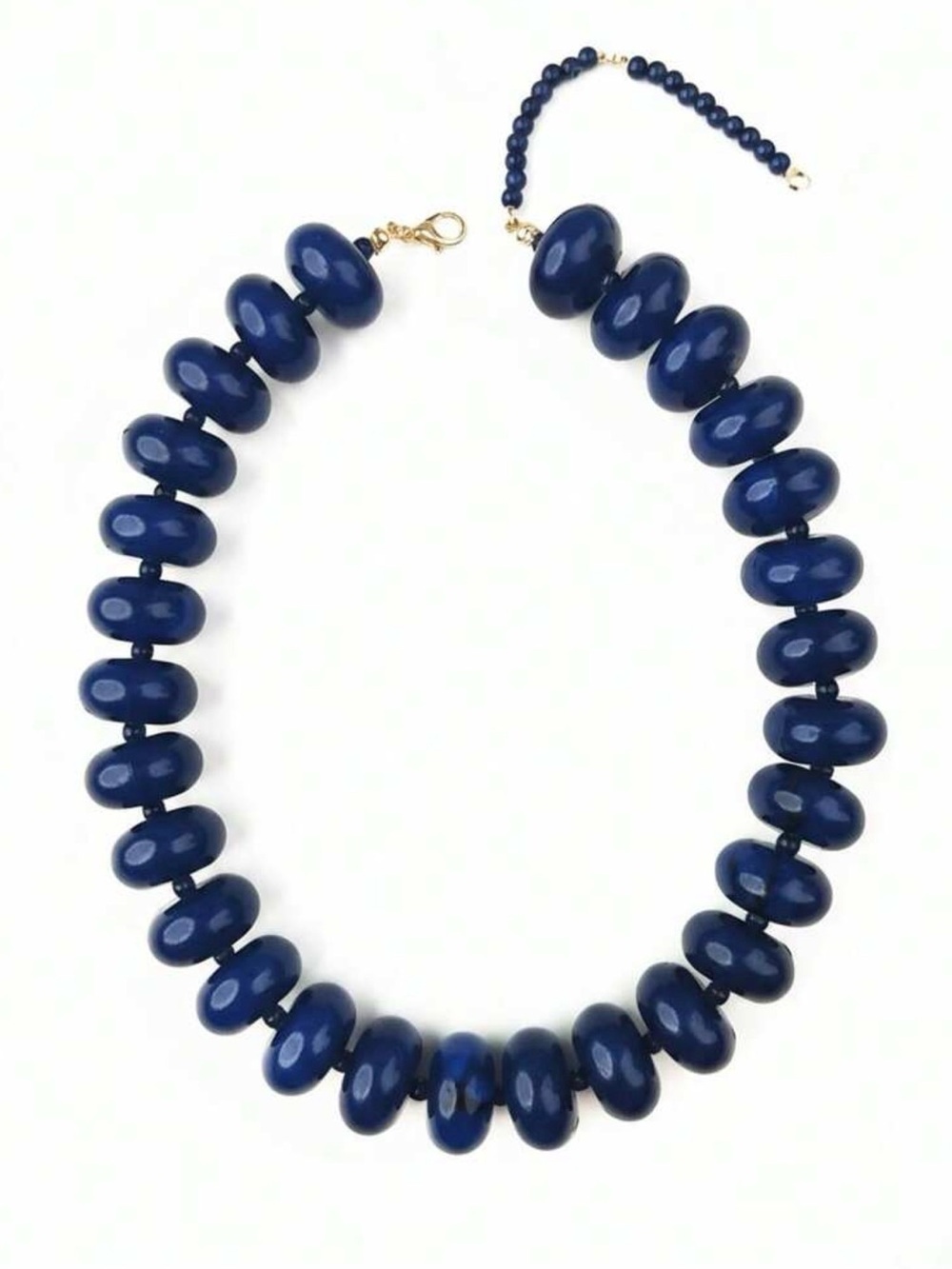 Classic Navy Bead Statement Necklace - Ready for Summer NWT
